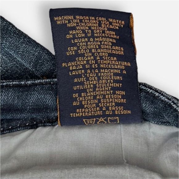 Seven7 Vintage Flare Blue Jeans 9.5 Rise Sz 32 Tall  14 Tall - Picture 10 of 11